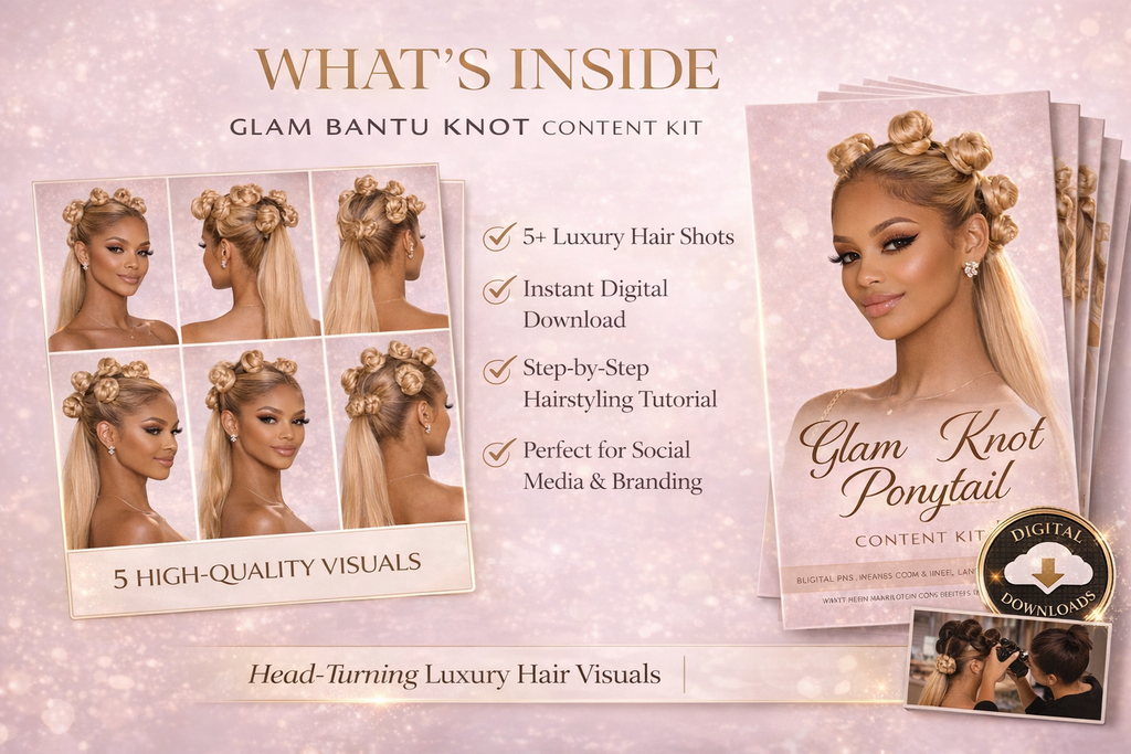 Luxury Knot Ponytail – Hair Content Pack