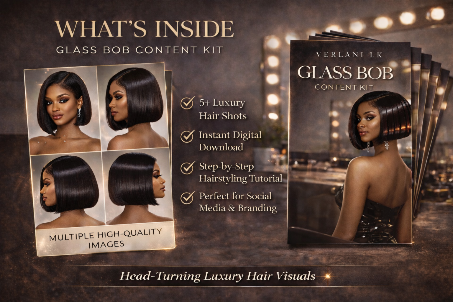 Glass Bob – Luxury Hair Content Pack